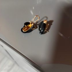 Arete 14k Coral Negro 