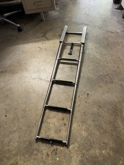 4 Step Mount Under Platform Telescoping Boat Ladder, Stainless Steel, Heavy Duty
