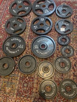 Set of 235 Lbs Olympic weights plates