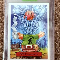 2023 Topps International Card Day Garbage Pail Kids COLE FAITHFUL Autographed!