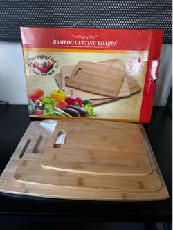 Bamboo cutting boards set
