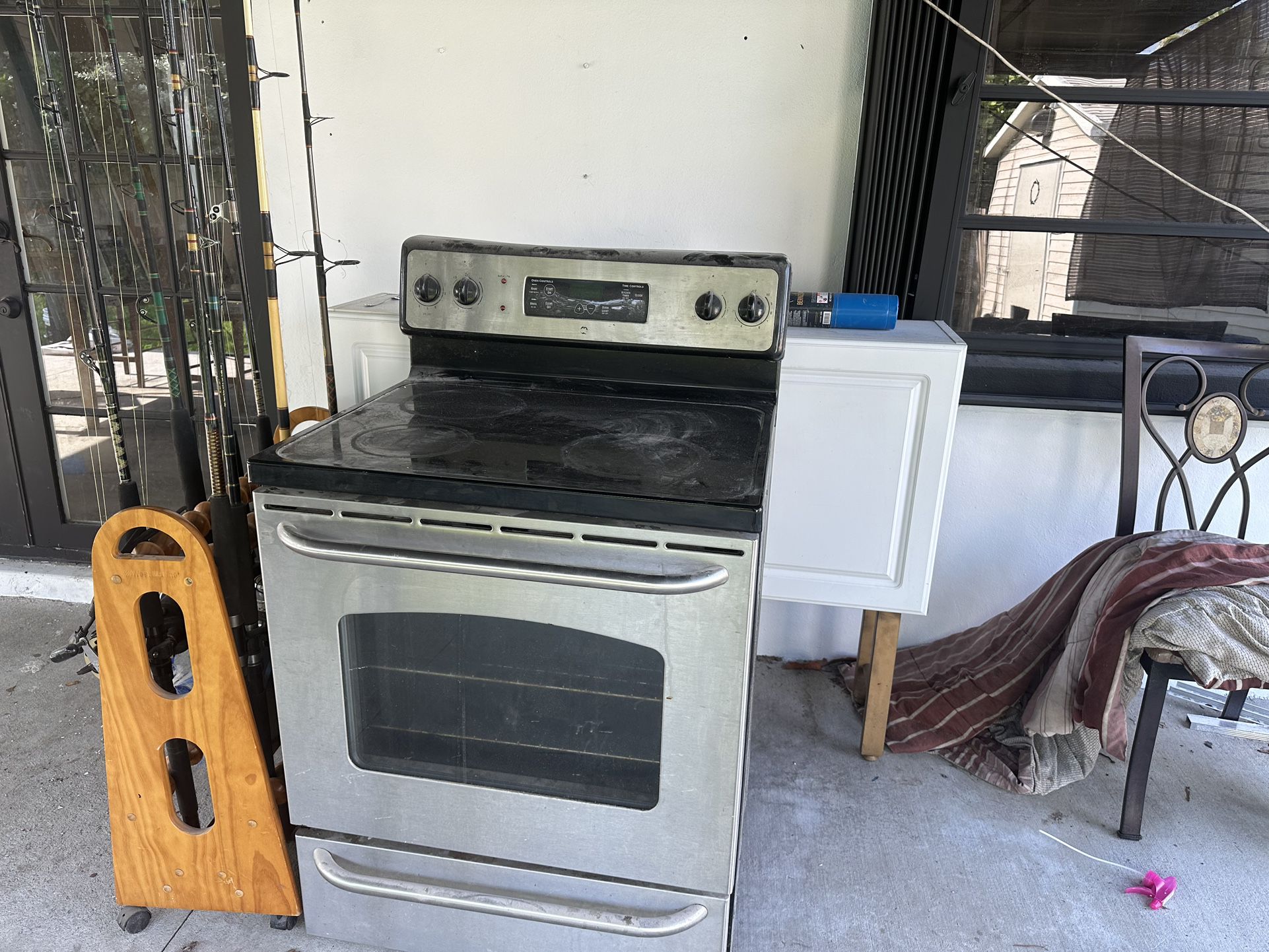 Stainless & Black Stove. Works Great $50