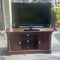 TV stand.  wood