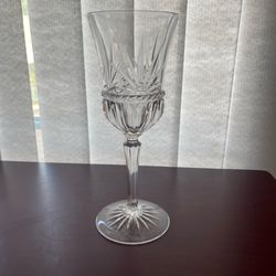 Long stem, clear, crystal glass