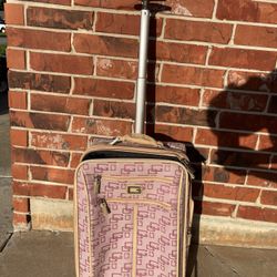 Pink Guess Carry On Luggage 