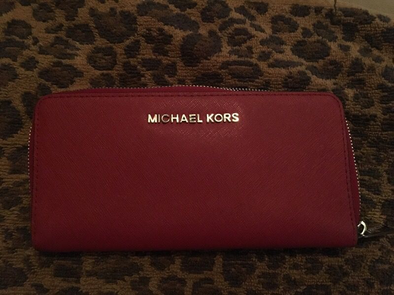 Red Michael Kors wallet