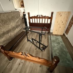 FREE, full size bed frame and mattress
