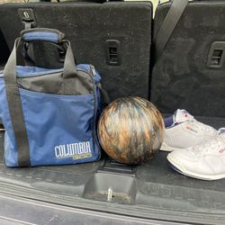 Bowling Ball, Bag And Shoes