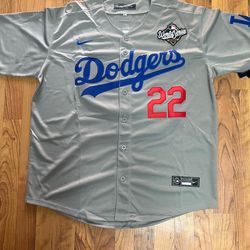 Los Angeles Dodgers Stitched Grey Clayton Kershaw  2025 World Series Jerseys