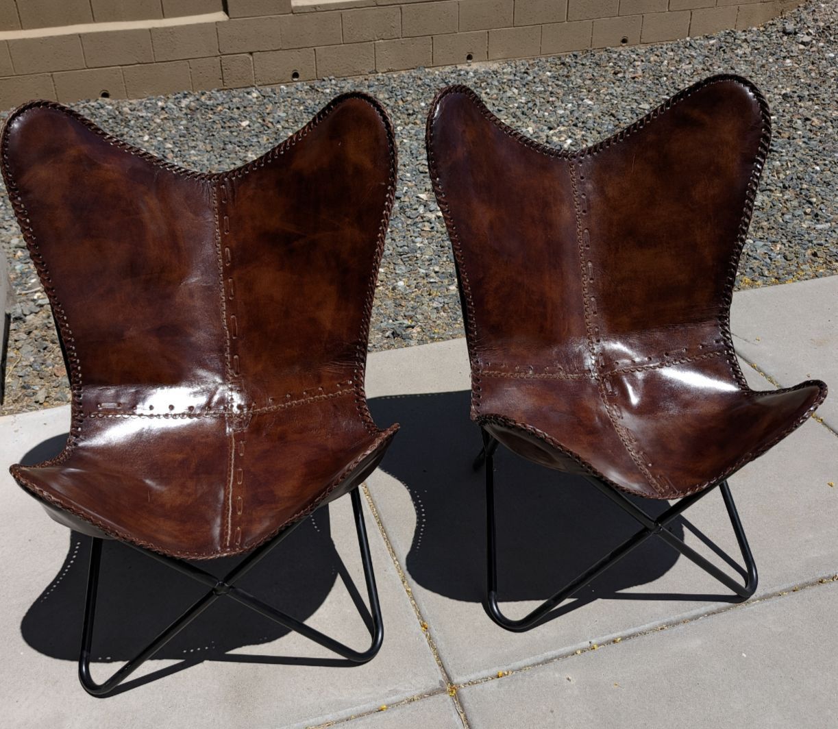 Leather Butterfly Chairs