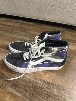 Vans Purple and Black High Top Sneakers W9 M7.5