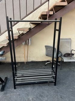 Closet Organizer With Shoe Shelves/Metal Storage Rack