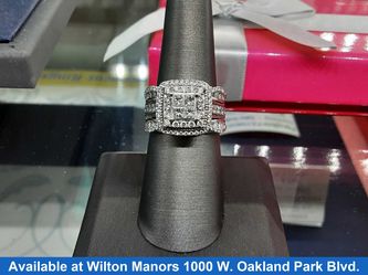 Ring - Wedding Set - White Gold 14k (.585) 10.1 grams Size 6