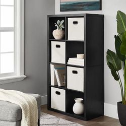 Member's Mark Black 8-Cube Room Organizer Storage Bins Cubby Cube Shelves