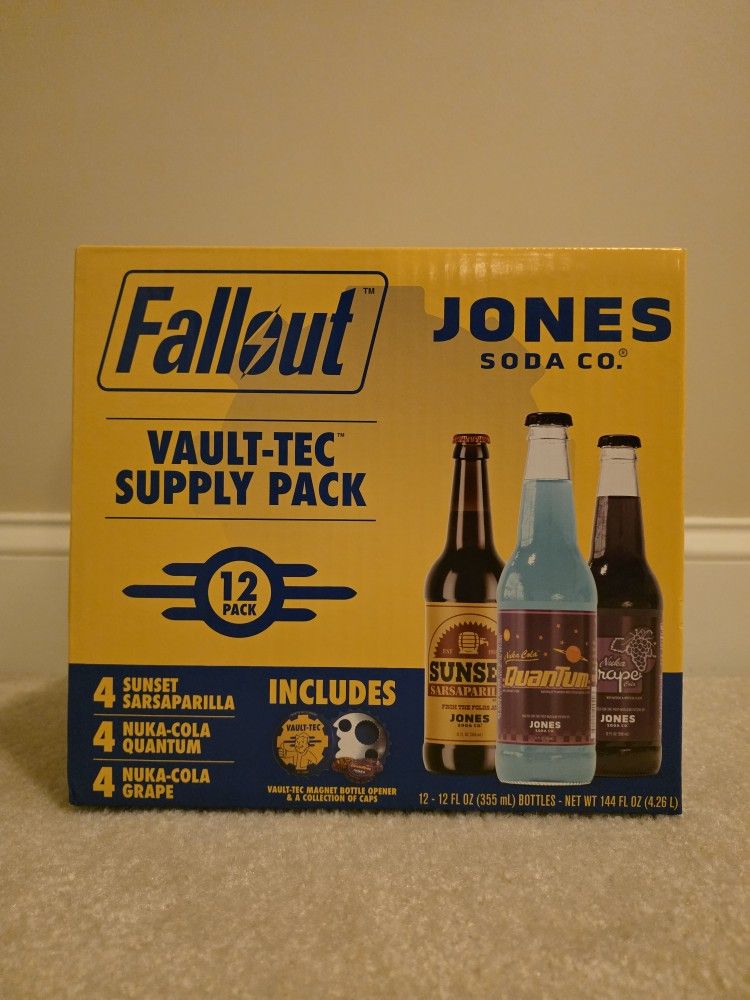 Jones Soda Co. Fallout Vault-Tech Supply Pack, 12 fl oz, 12-count