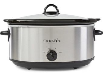 Crock-Pot 7 Quart Oval Manual Slow Cooker, Stainless Steel