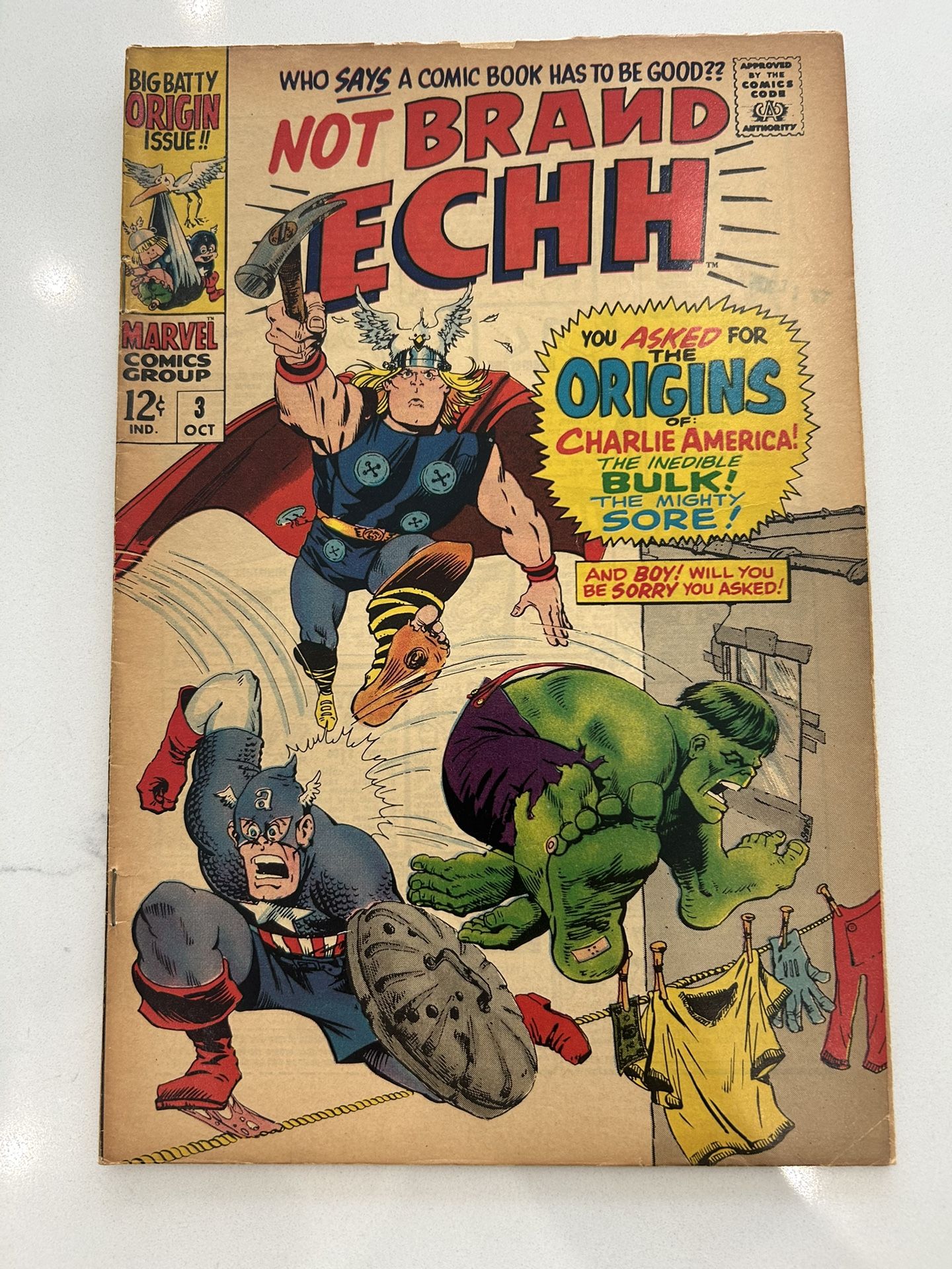 Not Brand Echh # 3 - 1967, Monkees & Alfred E. Newman cameo G/VG Cond
