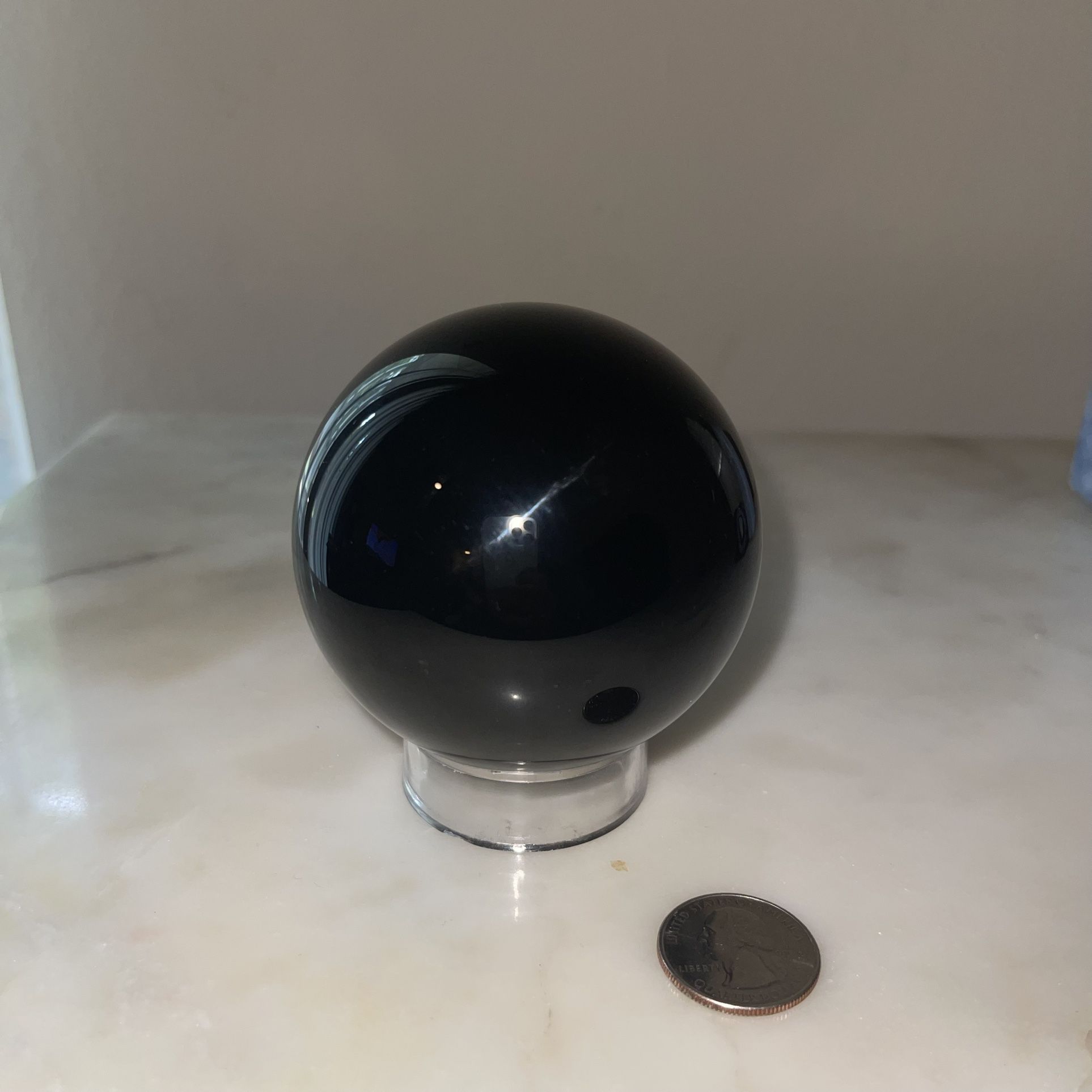 Large Black Obsidian Sphere 