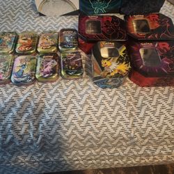 Pokemon Empty Tins And Upcs With Mats