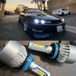 White 9005 HB3 LED Bulbs Headlight Conversion Kit High Beam Bright 