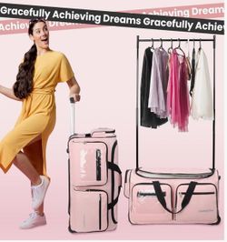 Dance bag with garment rack