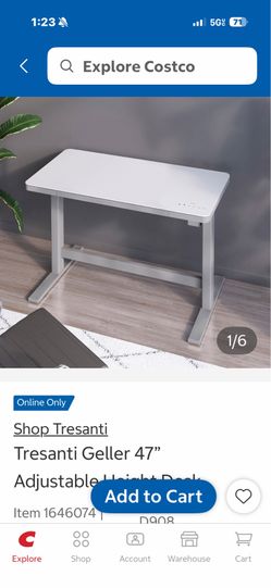 2 adjustable desks for sale.  This is the stock picture from Costco and price.  My desks are used and in very good condition.  $200 for both or $100 e