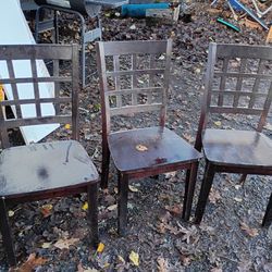 3 Wood Chairs
