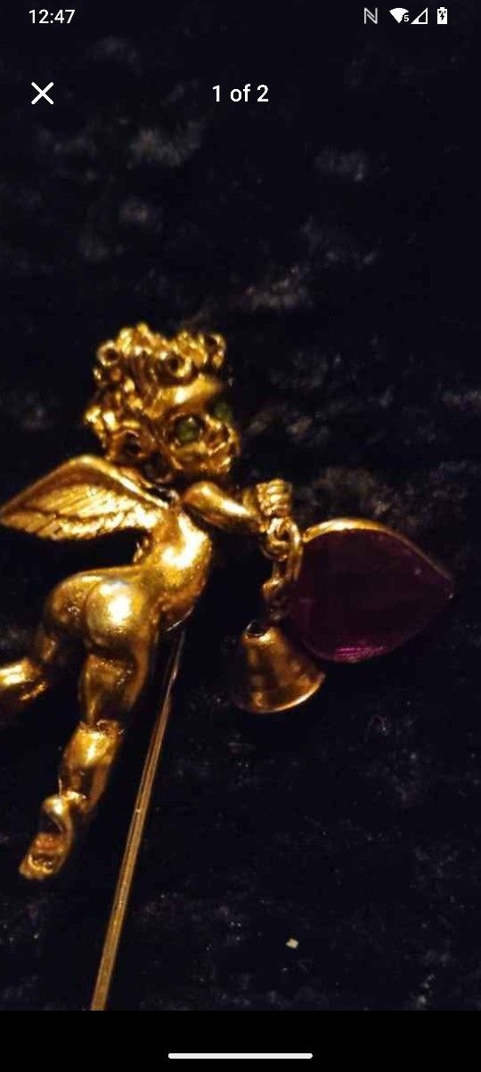 Vintage Cherub Stick Pin
