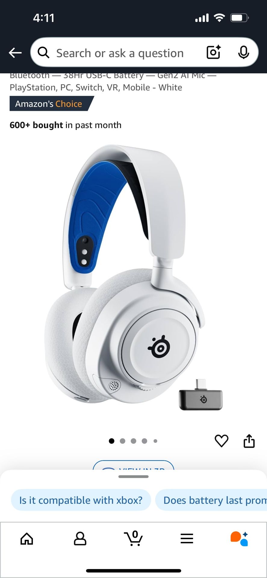 SteelSeries Arctis Nova 7P Wireless headphones