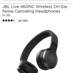 JBL LIVE 460NC Wireless On-Ear Noise Cancelling Headphones 