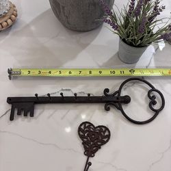 Vintage Metal Key holder and A Heart Hook