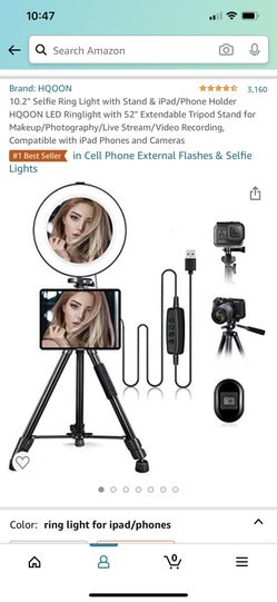 Selfie Ring Light For iPad And Phone Holder