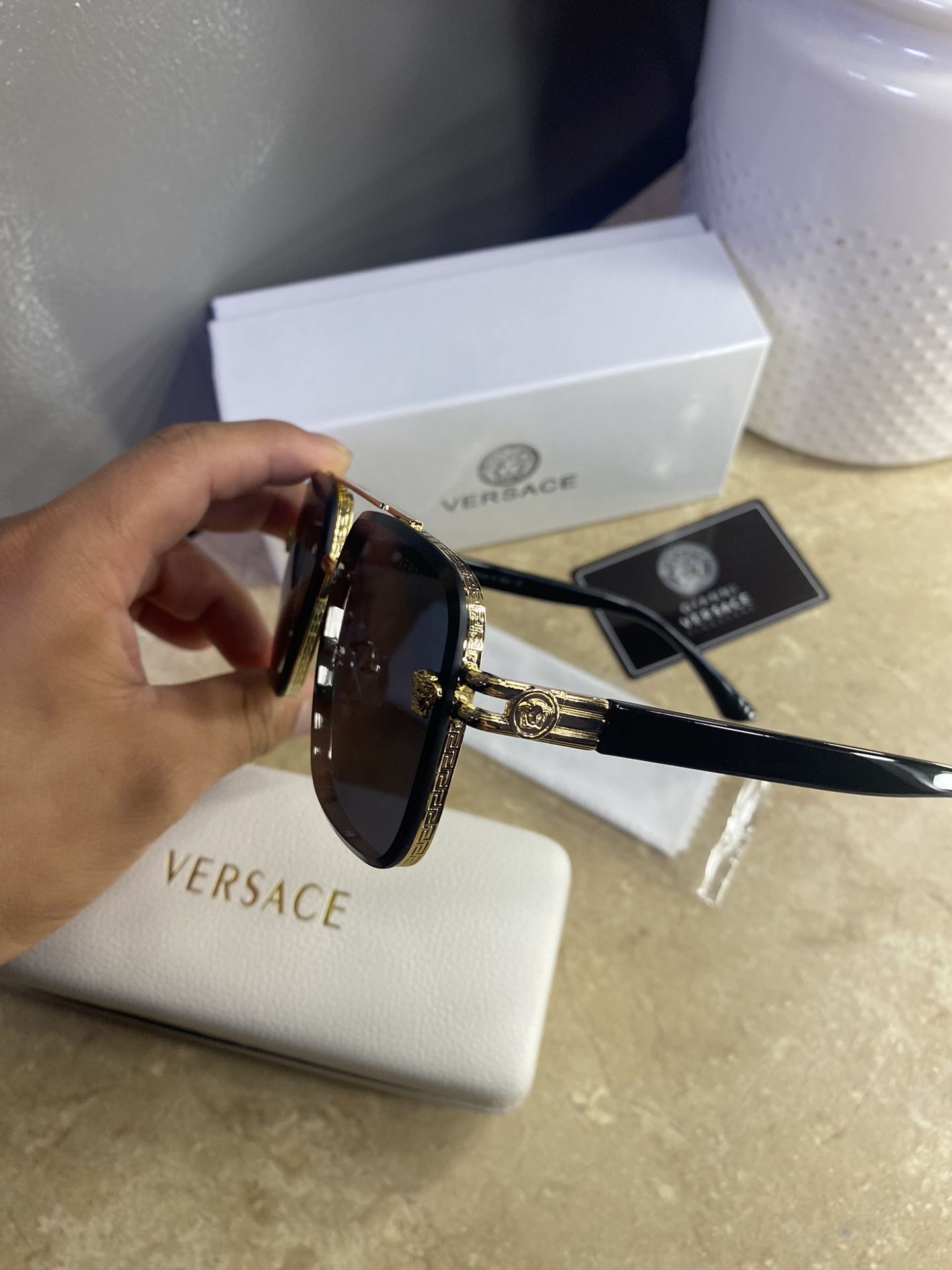 Versace Glasses Gold 