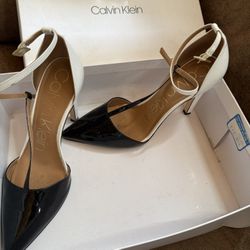 Calvin Klein Pointed -toe Ankle Strap Heels