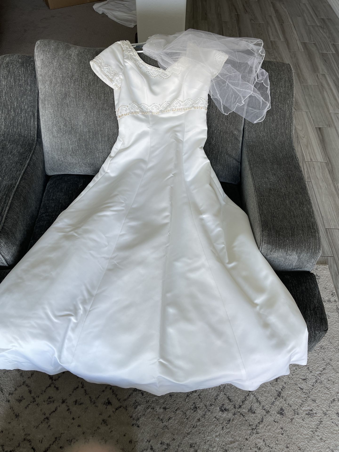 Wedding Dress And Veil