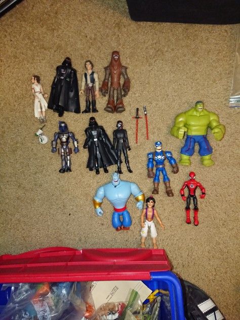 Disney Toy Box, Marvel, Star wars, Aladdin