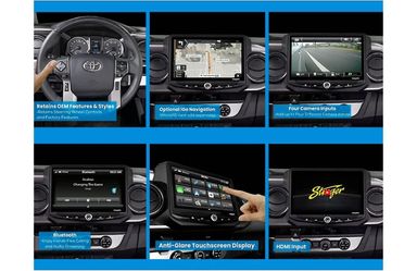 Stinger RB10TAC16B Toyota Package HEIGH10 digital multimedia receiver with floating 10" screen for select 2016-21 Toyota Tacoma models