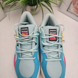 Puma Sneakers Men's Size 8 TRC Blaze Court 376582-08 HC O322 Blue Pink Yellow 