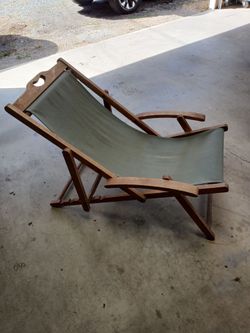 Canvas and Hardwood Chair