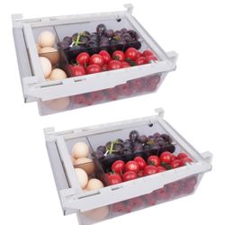 Fridge Organizer Refrigerator Organizer Bins Pull Out With Handle Fridge Shelf H