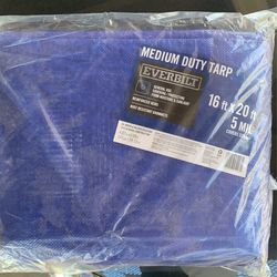 New EVERBILT Medium Duty Tarp 16ft X 20 Ft 5 Mil