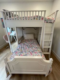 Pottery Barn Ava Regency twin over twin bunk beds