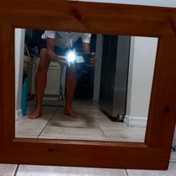 27×24 In Solid Wood Mirror. Hand Made By Grandpa The Carpenter