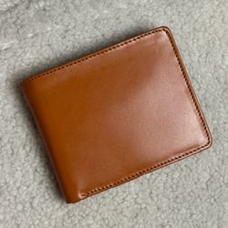 Handwoven Brown Genuine Leather Bifold Wallet – Slim Card & Cash Holder