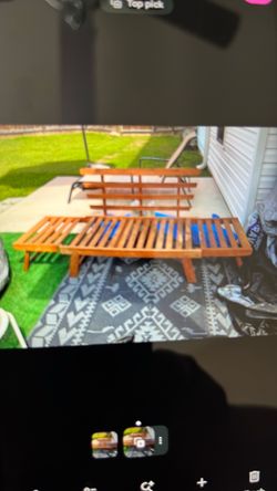 Patio wooden couch