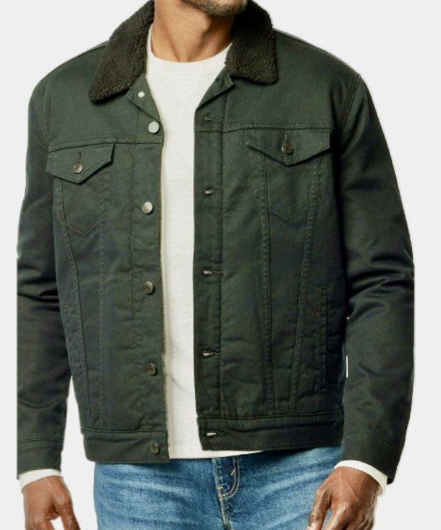 Levi Strauss & Co. Men’s Sherpa Lined Charcoal Gray Button-Down Jacket