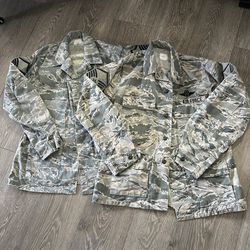 Military uniform 40R Men large sized outdoors Air Force Army camouflage BDU top ACU
