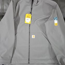 NWT Carhartt Men's Size XL Grey Rain Defender Softshell Jacket $60