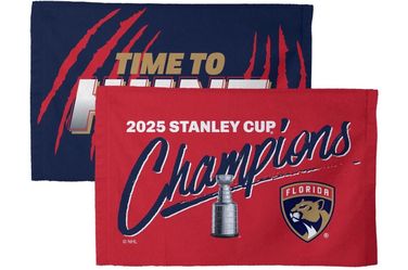 Northwest Florida Panthers NHL Stanley Cup Champions Gather 2 Pack Fan Towels, 16 x 25 Inches, Lightweight Absorbent Cotton-Polyester Blend, Official 