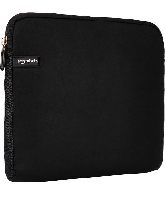 Amazon Basics 14-Inch Laptop Sleeve, Protective Case with Zipper - Black